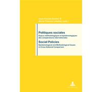 Politiques sociales Social Policies Enjeux méthodologiques et épistémologiques des comparaisons internationales Epistem - Jean-Claude Barbier - Peter Lang - broché - Essai