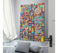 POLIUAWS Affiche artistique « One World Trade Center NYC », peinture décorative sur toile, affiche murale et impression d'art, décoration moderne pour chambre familiale, 40 x 60 cm (16 x 24 pouces)