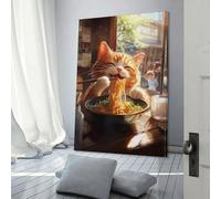 POLIUAWS Affiche artistique représentant un Flat Coated Retriever, imprimée sur toile, idéale pour la décoration murale, la maison ou une fête d'anniversaire. Format 30 x 45 cm (12 x 18 pouces).