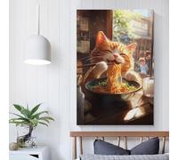 POLIUAWS Affiche artistique représentant un Flat Coated Retriever, imprimée sur toile, pour décoration murale moderne, idéale pour une fête d'anniversaire, 50 x 75 cm (20 x 30 pouces).