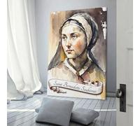 POLIUAWS Affiche artistique Sainte Bernadette Soubirous, impression sur toile, décoration murale moderne pour la maison, décoration de fête d'anniversaire, 20 x 30 cm (8 x 12 pouces)
