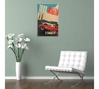 POLIUAWS Affiche d'art 1000 Miglia 2011 Brescia - Denoise - Affiche murale sur toile - Décoration de salon - 50 x 75 cm