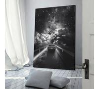 POLIUAWS Affiche d'art Cosmic Journey - Denoise - Denoise - Affiche d'art mural sur toile - Décoration de salon - 40 x 60 cm