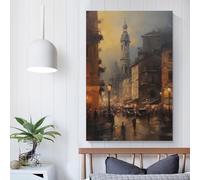 POLIUAWS Affiche d'art intemporelle de Rome - Denoise - Affiche d'art mural en toile - Décoration de salon - 30 x 45 cm