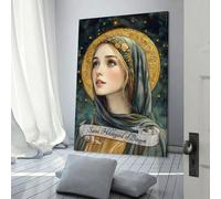 POLIUAWS Affiche d'art représentant Sainte Hildegarde de Bingen - denoise - denoise - Décoration murale - Affiche sur toile enroulée - Tableau - Décoration de salon - Maison 12x18 pouces (30x45cm)