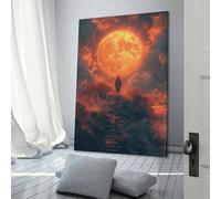 POLIUAWS Affiche d'art Stairway to The Moon - Denoise - Affiche d'art mural en toile - Décoration de salon - 40 x 60 cm