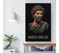 POLIUAWS Affiche de l'empereur Marc Aurèle - Décoration murale - Tableau - Impression sur toile - Œuvre d'art - Décoration de chambre - Cadeau pour enfants - 50 x 75 cm (20 x 30 pouces)