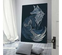 POLIUAWS Affiche de renard stylisé, illustration, œuvres d'art, toile, chambre, esthétique, art mural, impressions, maison, photo, peinture, décoration moderne, 40 x 60 cm