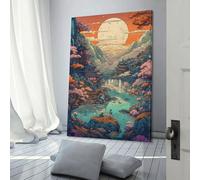 POLIUAWS Affiche décorative sur toile représentant un paysage incroyable au Japon, art mural, décoration de chambre, affiche esthétique moderne, décoration d'intérieur, 20 x 30 cm