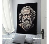 POLIUAWS Affiche murale sur toile représentant Socrate, philosophe grec, décoration moderne pour la maison, impression d'art sur toile 12x18 pouces (30x45cm)