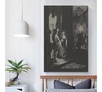 POLIUAWS Affiche sur toile représentant l'Étoile des Rois, décoration murale moderne, 40 x 60 cm