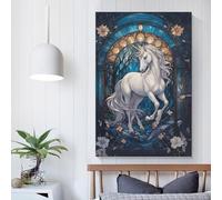 POLIUAWS Affiche sur toile représentant un mythe de la licorne, œuvre d'art murale, décoration moderne, 50 x 75 cm
