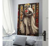 POLIUAWS Affiches de chevaliers templiers, décoration de chambre, toile pour décoration murale, cadeau, décoration d'intérieur, affiche de couple célébrant, 30 x 45 cm
