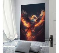 POLIUAWS Affiches et impressions de la mythologie du Phénix, oiseaux Evo, décoration de chambre, toile pour décoration murale, cadeau, décoration d'intérieur, couple célébrant, 40 x 60 cm