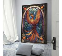 POLIUAWS Affiches et imprimés d'animaux mythiques du Phénix, décoration de chambre, toile pour décoration murale, cadeau, décoration d'intérieur, affiche de couple célébrant, 40 x 60 cm