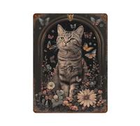 POLIUAWS American Shorthair Plaques Métalliques Humoristiques Pour Bureau, Garage, Bar, Café, Pub15.7"x11.8"
