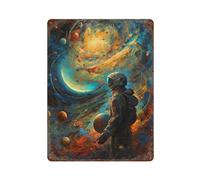 POLIUAWS Beyond The Horizon Plaques En Métal Décoration Murale En Métal Décoration Pour Garage D'homme15.7 x11.8