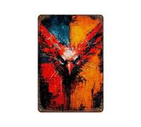 POLIUAWS Bird of The Division Line Plaque Murale Décorative En Métal Rétro Pour La Maison, La Ferme, Les Cafés, Le Bureau Ou Le Magasin11.8 x7.9