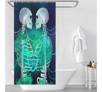 POLIUAWS Bond Between Us and Nature Rideaux De Douche Décoratifs À Séchage Rapide, Imperméables Et Résistants, Anti-moisissures, pour Salle De Bain Ou Dortoir 35.43x70.87Inch（90x180cm）