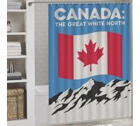 POLIUAWS Canada The Great White North Rideaux De Bain Décoratifs Lavables Et Élégants pour La Maison, pour Enfants, Femmes Et Hommes 64.17x70.87Inch（163x180cm）