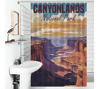 POLIUAWS Canyonlands National Park Ensemble De Décoration De Salle De Bain Moderne Et Élégant en Tissu Lavable pour Caravane 46.85x70.87Inch（119x180cm）