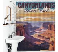 POLIUAWS Canyonlands National Park Rideau De Bain en Tissu Imperméable Et Lavable, Motif Hilarant, pour Salle De Bain Ou Dortoir 56.30x70.87Inch（143x180cm）