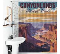 POLIUAWS Canyonlands National Park Rideaux De Bain Décoratifs Lavables Et Élégants pour La Maison, pour Enfants, Femmes Et Hommes 53.54x70.87Inch（136x180cm）