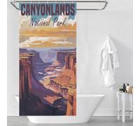 POLIUAWS Canyonlands National Park Rideaux De Salle De Bain Épais Et Résistants en Polyester, Style Art Moderne, pour Baignoire Et Cabine De Douche 35.43x70.87Inch（90x180cm）