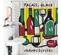 POLIUAWS Champs Elysees French Art Rideaux De Douche Anti-moisissure, Épais Et Résistants, en Polyester, Style Moderne, pour Salle De Bain Ou Douche 53.54x70.87Inch（136x180cm）