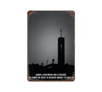 POLIUAWS Christ Quote to Remember 2 Panneaux Métalliques Vintage, Décoration Murale En Étain Pour Jardin, Ferme, Salon, Clubs Extérieurs11.8"x7.9"