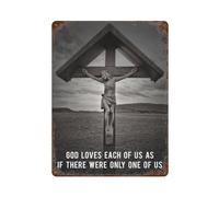 POLIUAWS Christ Quote to Remember 3 Plaque Murale En Métal Style Vintage, Décoration Murale Pour Salle De Jeux Ou Garage, Piscine, Clubs, Bars, Sealine15.7 x11.8