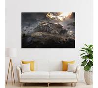 POLIUAWS Combat rapproché, IS contre Tigre - Décoration murale pour chambre à coucher, salon ou chambre à coucher - Toile 40 x 60 cm (16 x 24 pouces)