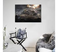 POLIUAWS Combat rapproché, IS contre Tigre, décoration murale pour salon, toile 24x36 pouces (60x90cm)