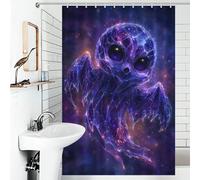 POLIUAWS Cosmic Crystal Ghost Ensemble De Rideaux De Douche Lavables Et Élégants pour Usage Quotidien, avec 12 Crochets, pour Salle De Bain Ou Dortoir 46.85x70.87Inch（119x180cm）