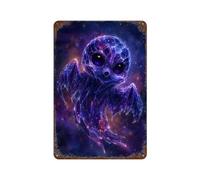 POLIUAWS Cosmic Crystal Ghost Plaque Décorative En Aluminium Pour Pub, Club, Café, Bar Ou Maison - Affiche Rétro11.8"x7.9"