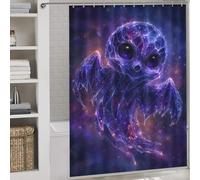 POLIUAWS Cosmic Crystal Ghost Rideau De Douche en Tissu Imperméable Lavable Et Doux pour Hôtel Et Caravane 64.17x70.87Inch（163x180cm）