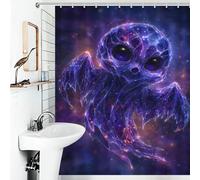 POLIUAWS Cosmic Crystal Ghost Rideaux De Bain Décoratifs Épais Et Résistants en Polyester pour Caravane 56.30x70.87Inch（143x180cm）