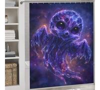 POLIUAWS Cosmic Crystal Ghost Rideaux De Salle De Bain Lavables en Tissu 100% Polyester, Style Moderne, pour Caravane 69.69x70.87Inch（177x180cm）