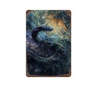 POLIUAWS Cosmic Nebula Serpent Décoration Murale Imperméable En Fer Pour Bar, Café, Salle De Jeux, Garage Familial, Poster Mural11.8 x7.9