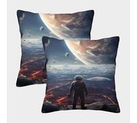 POLIUAWS Coussin décoratif « One Man Alone » avec Fermeture Portefeuille, Housses de Coussin légères et Respirantes, 50 x 50 cm