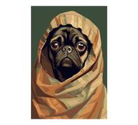 POLIUAWS Couverture carlin mignonne, kit de peinture diamant pixel art, cadeau d'anniversaire pour adultes et filles, art cristallin 5D à faire soi-même avec des diamants, 20 x 30 cm