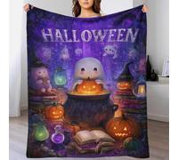 POLIUAWS Couverture d'halloween Amusante et effrayante, Cadeau personnalisé avec Photo pour Papa, de la Part de sa Fille, Voiture ou Petit ami, 50 x 60 Pouces (127 x 152 cm)