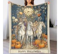 POLIUAWS Couverture d'halloween Fantastique et effrayante personnalisée avec Photo pour Papa, Offerte par sa Fille ou Son Petit ami, 180 x 200 cm (70 x 80 Pouces)