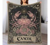 POLIUAWS Couverture imprimée en 3D avec Motif Cancer, légère, Lavable et Respirante, en Peluche, Toutes Saisons, Convient aux Adultes, 150 x 200 cm (60 x 80 Pouces).