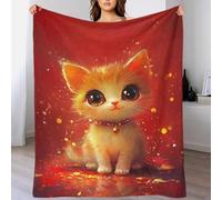 POLIUAWS Couverture personnalisée avec Photo de Chaton Mignon, Cadeau pour Papa Offert par sa Fille, Voiture ou Petit ami, 40 x 50 Pouces (100 x 130 cm)