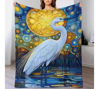 POLIUAWS Couverture personnalisée avec Photo « Reflets d'aigrettes étoilées », Cadeau pour Papa Offert par sa Fille ou Son Petit ami, Format 40 x 50 Pouces (100 x 130 cm).