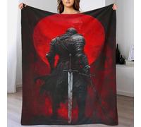 POLIUAWS Couverture personnalisée Blood Moon Knight avec Photo, Cadeau pour Papa, de la Part de sa Fille, Voiture ou Petit ami, 127 x 152 cm (50 x 60 Pouces)