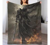 POLIUAWS Couverture Polaire Automne-Hiver imprimée en 3D Dark Knight's Fury, Couverture Douce et Moelleuse en Microfibre et Flanelle pour 180 x 200 cm (70 x 80 Pouces)