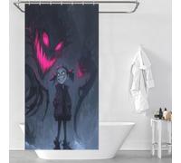 POLIUAWS Creepy Girl with Shadow Monster Polyester Épais Et Durable, Polyester Moderne Déperlant pour Salle De Bain/dortoir 35.43x70.87Inch（90x180cm）