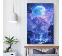 POLIUAWS Cœur de la forêt sacrée - Impression sur toile économique pour salon, cuisine, décoration intérieure - Art mural moderne 20x30 pouces (50x75cm)